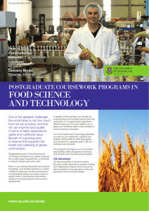 FOOD SCIENCE AND TECHNOLOGY