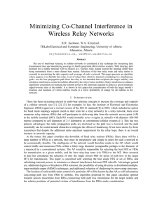 Minimizing Co-Channel Interference in Wireless Relay
