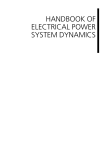 handbook of electrical power system dynamics