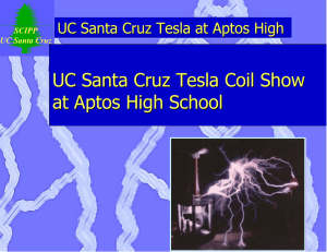 UC Santa Cruz Tesla Coil Show at Aptos High School