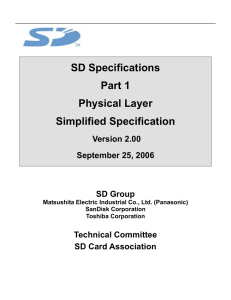 SD Specifications Part 1 Physical Layer Simplified Specification