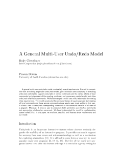 A General Multi-User Undo/Redo Model