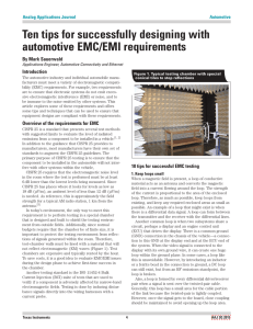 Ten tips for successfully designing with automotive EMC/EMI
