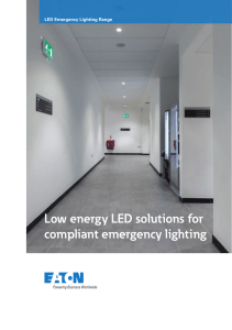 Low energy LED solutions for compliant emergency lighting