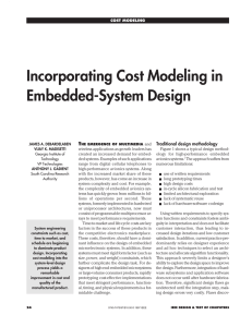 Incorporating Cost Modeling in Embedded