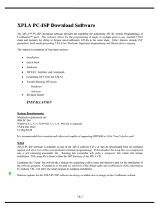 XPLA PC-ISP Software