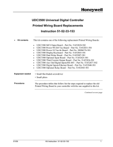 UDC3500 Universal Digital Controller Printed Wiring Board