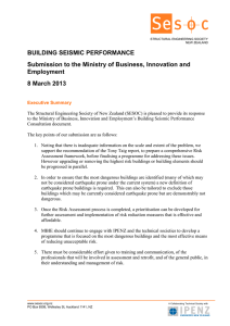 BUILDING SEISMIC PERFORMANCE Submission to the
