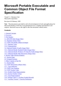 Microsoft Portable Executable and Common Object File Format