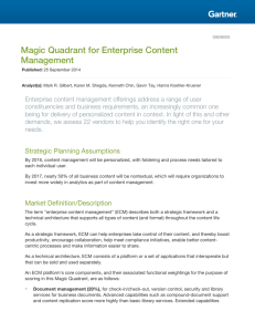 Magic Quadrant for Enterprise Content Management