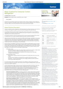 Magic Quadrant for Enterprise Content Management