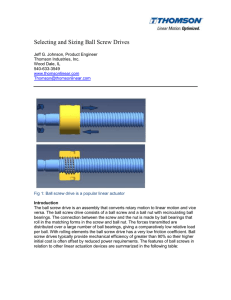 The ball screw drive is an assembly that converts rotary motion to