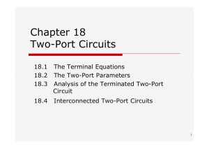 Chapter 18 Two-Port Circuits
