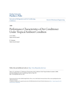 Performance Characteristics of Air-Conditioner - Purdue e-Pubs