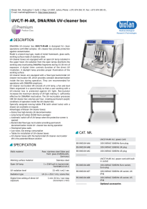 UVC/TM-AR, DNA/RNA UV-cleaner box