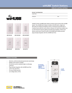 wiHUBB Switches Spec Sheet - Hubbell Control Solutions