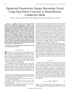 Optimized piezoelectric energy harvesting circuit using step
