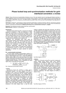 Phase locked loop and synchronization methods for grid