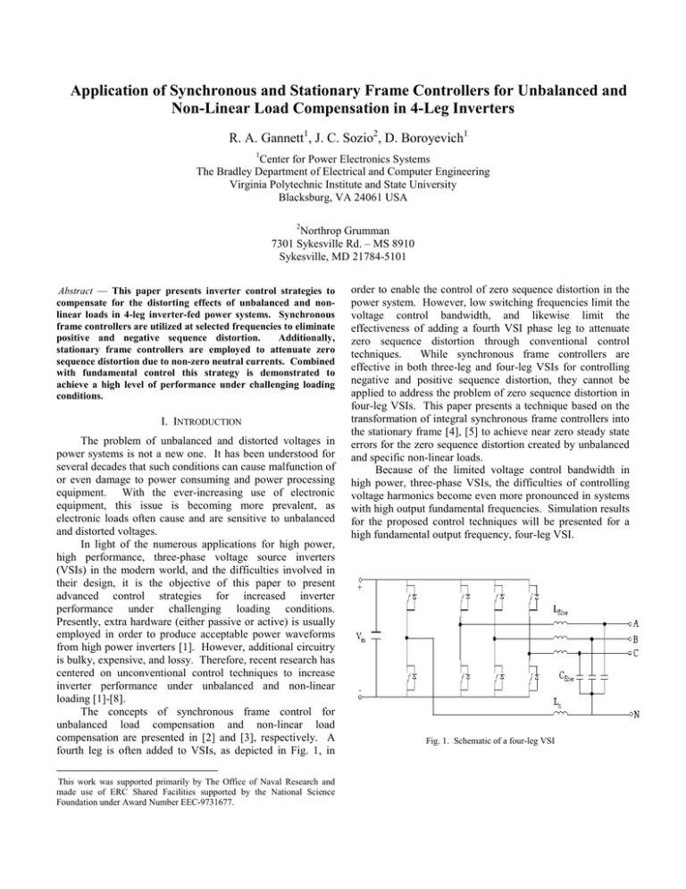 Application Of Synchronous And Stationary Frame