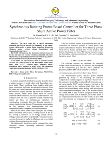 Synchronous Rotating Frame Based Controller for Three