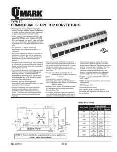 Commercial Slope Top Convectors Sales Flyer