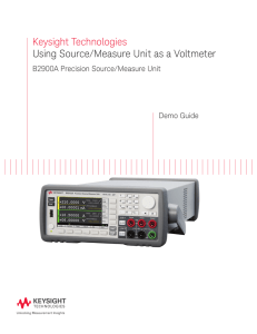 Keysight Technologies Using Source/Measure Unit as a Voltmeter