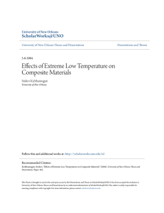 Effects of Extreme Low Temperature on Composite Materials