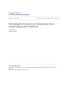 Estimating the Extreme Low-Temperature Event using