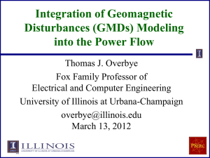 Integration of Geomagnetic Disturbances (GMDs)