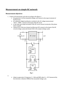 Measurement on simple RC network