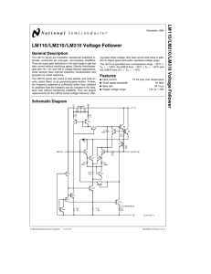 LM110/LM210/LM310 Voltage Follower