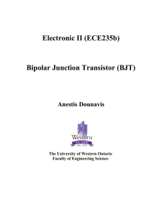 Electronic II (ECE235b) Bipolar Junction