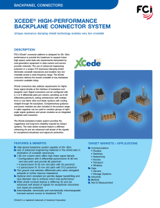 XCEDE® HigH-PErformanCE BaCkPlanE ConnECtor SyStEm