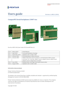 User Manual, CompactPCI Serial backplanes - Schroff