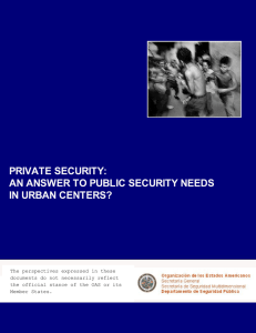 PUBLIC SECURITY- URBAN CENTERS