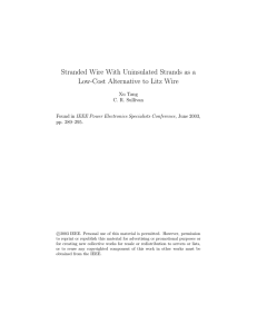 Stranded Wire With Uninsulated Strands as a
