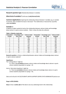 Statistical Analysis 2: Pearson Correlation