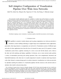 Self-Adaptive Configuration of Visualization Pipeline Over Wide