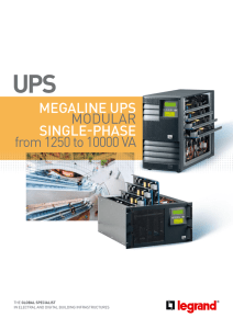 MODULAR MEGALINE UPS from 1250 to 10000 VA