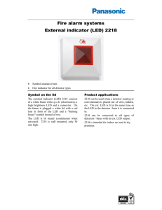 Fire alarm systems External indicator (LED) 2218