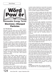 Electrons—Charged Particles Renewable Energy Terms