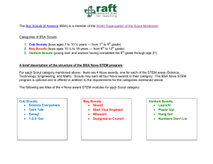 RAFT Kits to BSA STEM Project Mapping