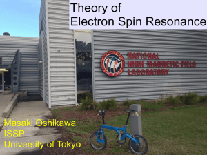 Theory of Electron Spin Resonance