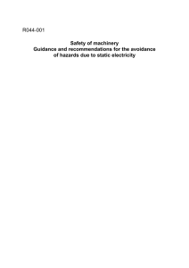 R044-001 Safety of machinery Guidance and