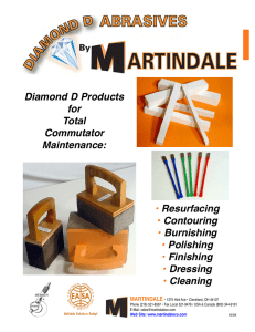 Diamond D Products for Total Commutator Maintenance