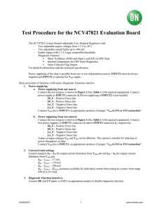 Test Procedure for the NCV47821 Evaluation Board