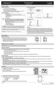 Use and Care Manual