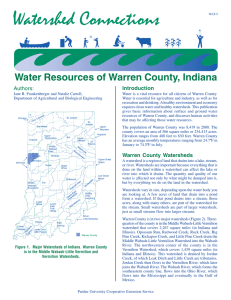 Water Resources of Warren County, Indiana. Frankenberger and