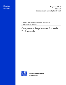 Competence Requirements for Audit Professionals