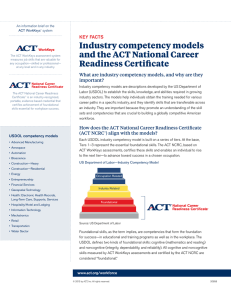 Industry competency models and the ACT National Career